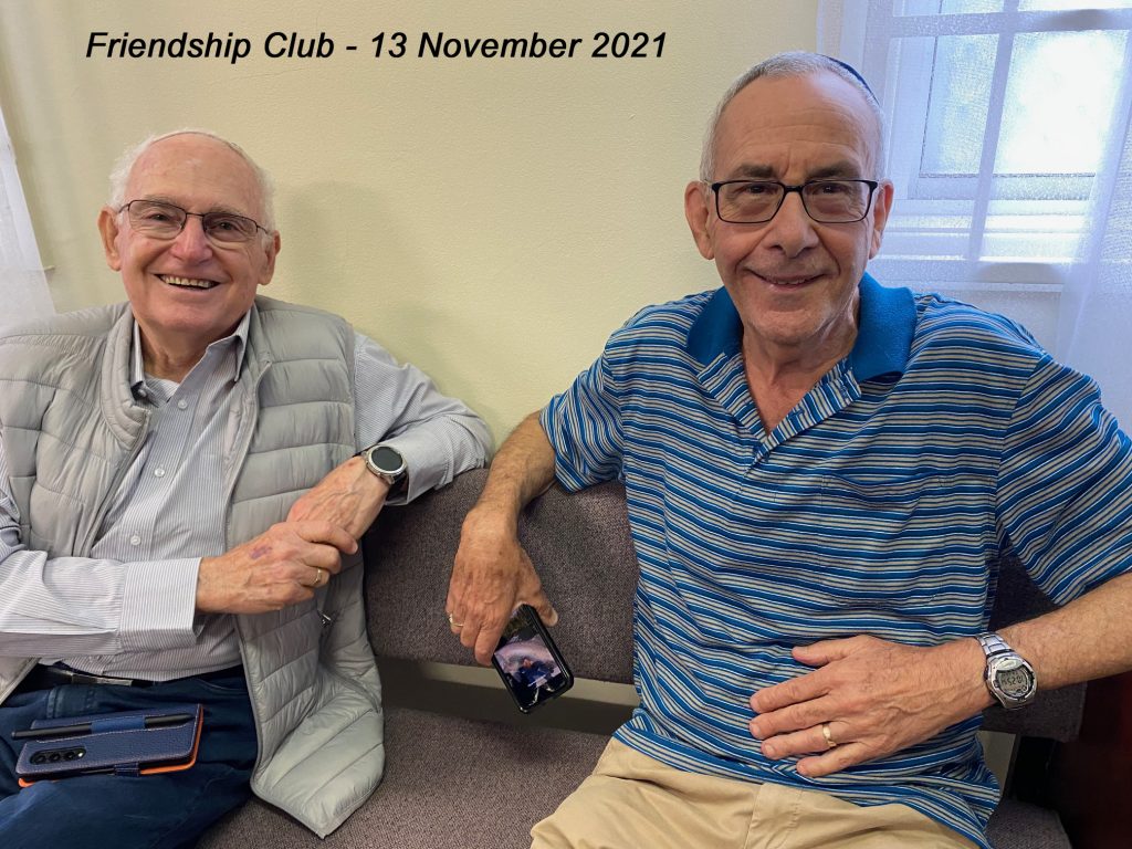 Southern Sydney Synagogue - Friendship Club - 13 November 2021